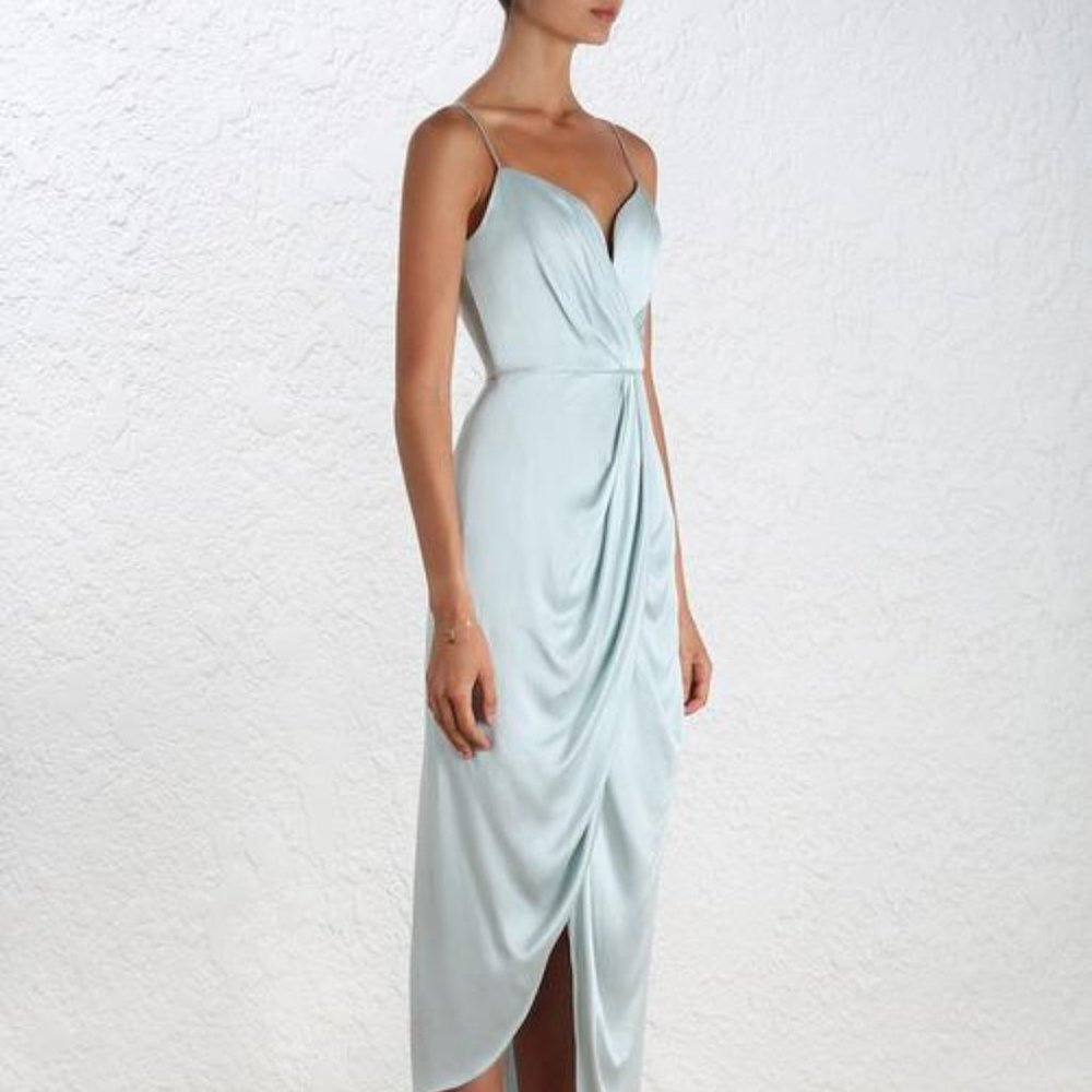 NWOT Zimmerman Silk Aqua dress (U.S. size 6/8)